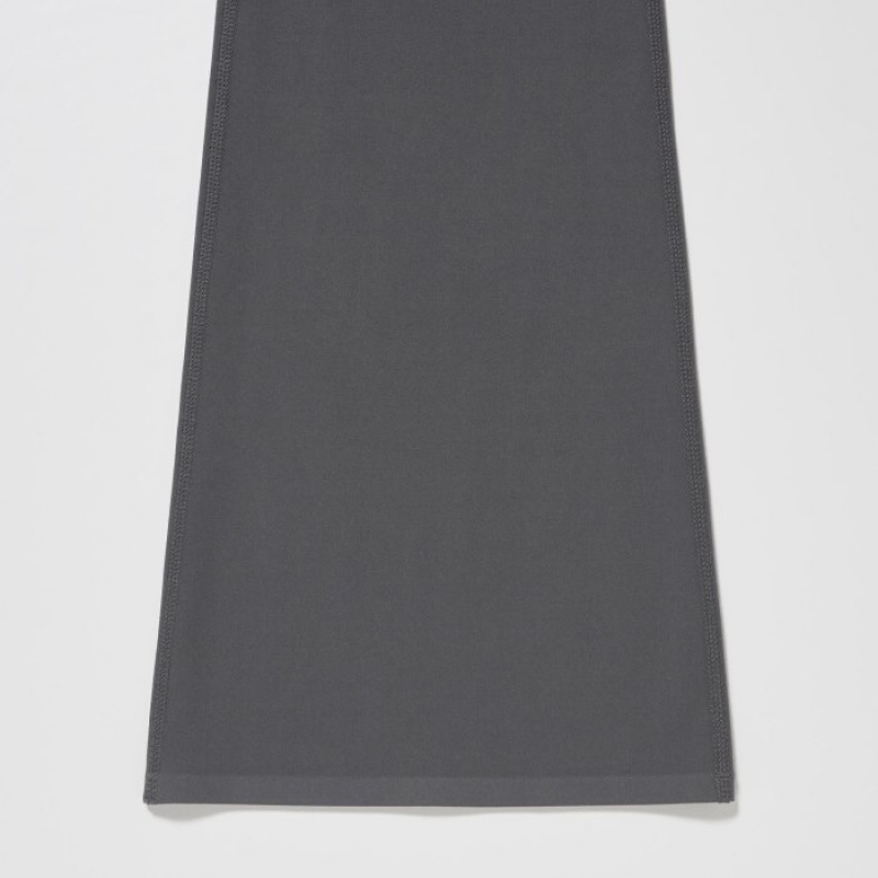 Women Uniqlo AIRism Soft Flare Leggings Pants Grey | 9594083
