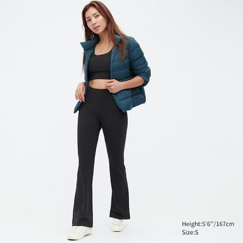 Women Uniqlo AIRism Soft Flare Pants Black | 6106145