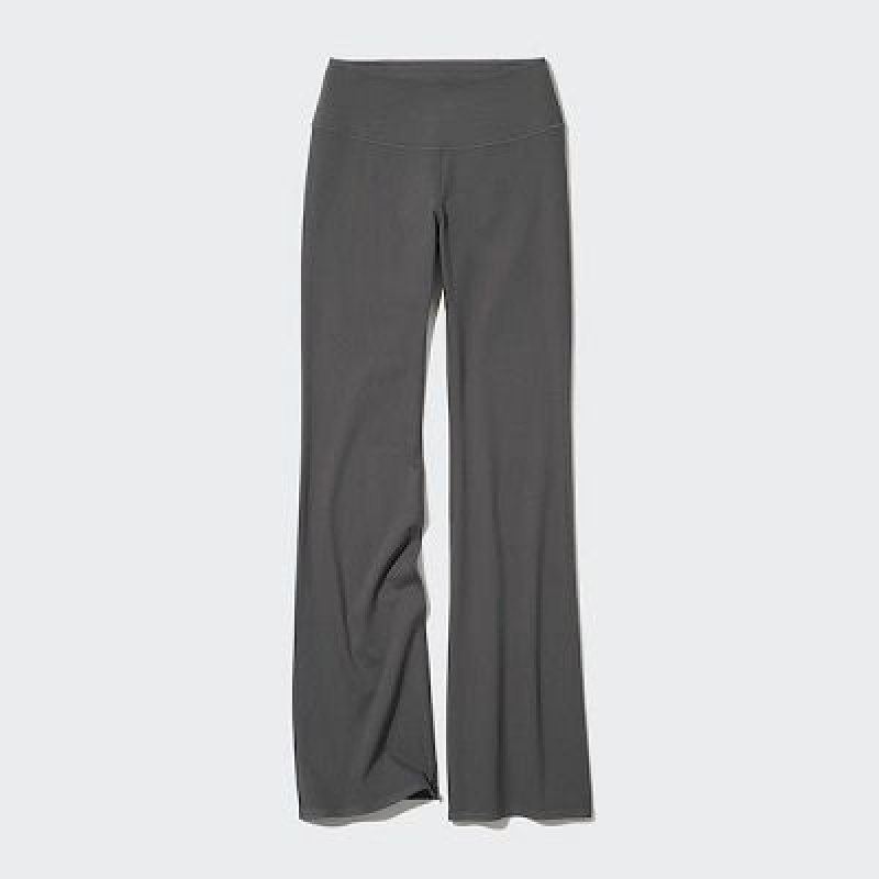 Women Uniqlo AIRism Soft Flare Pants Grey | 7162346