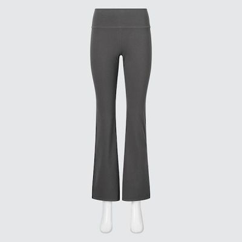 Women Uniqlo AIRism Soft Flare Pants Grey | 2630001