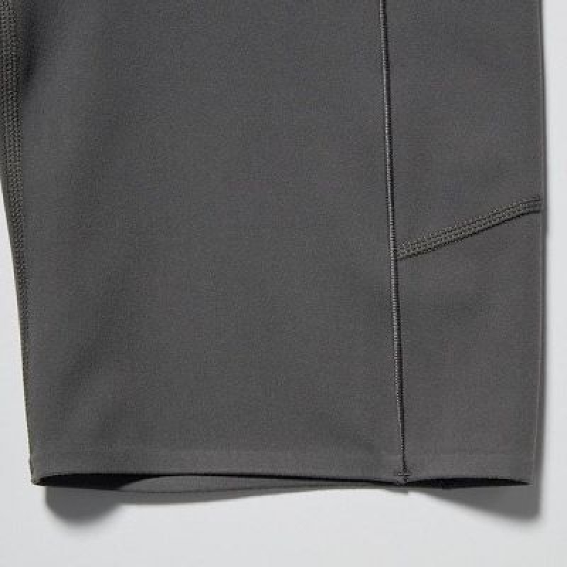 Women Uniqlo AIRism Soft Pocket Biker Shorts Grey | 3449574