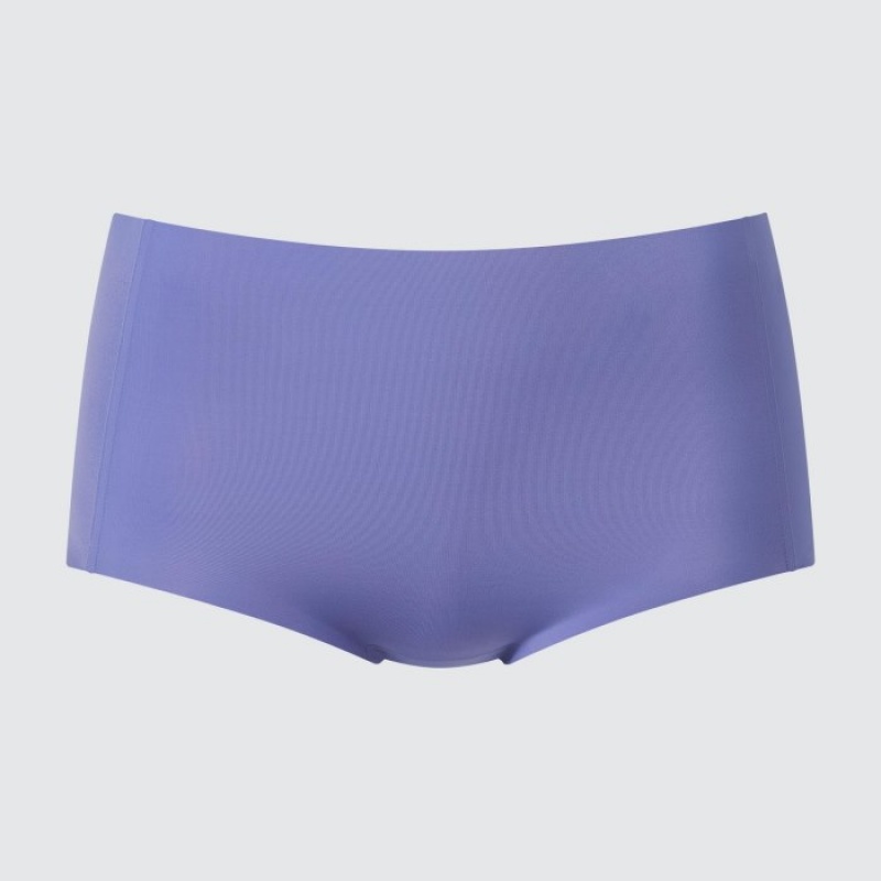 Women Uniqlo AIRism Ultra Seamless High-Rise Briefs Blue | 4928281
