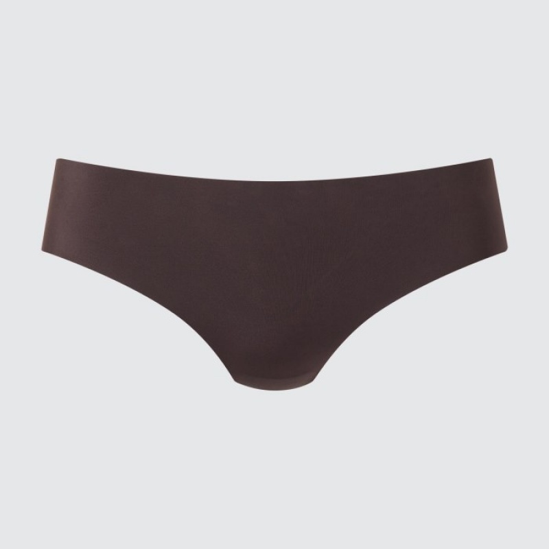 Women Uniqlo AIRism Ultra Seamless Regular Briefs Brown | 4098628
