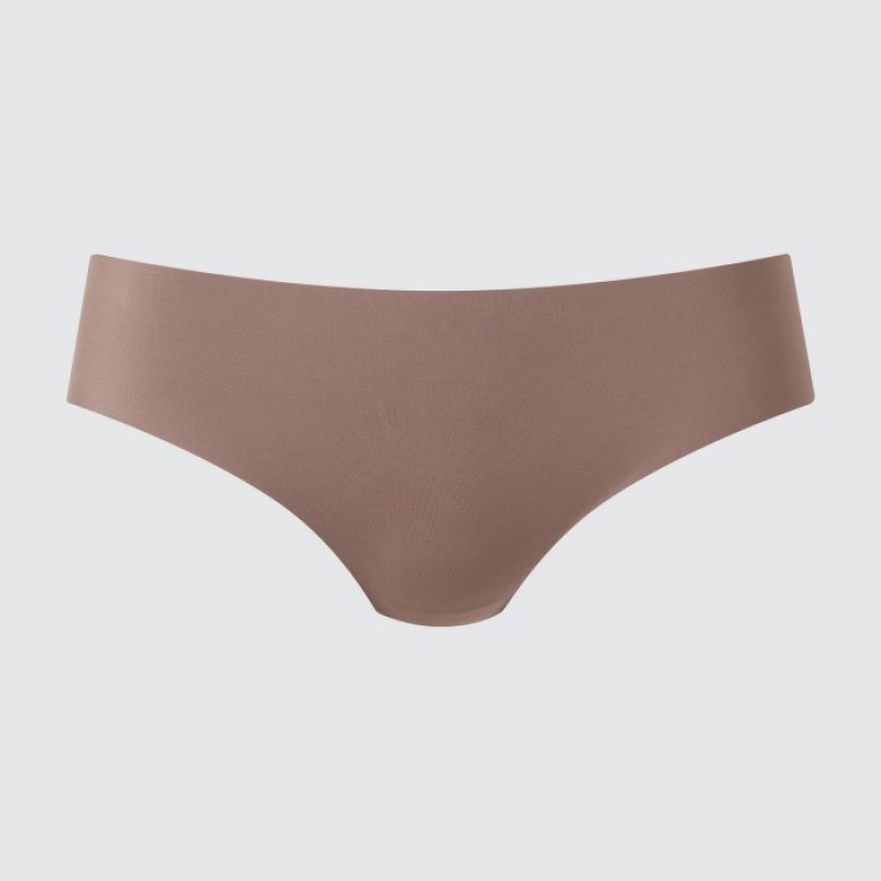 Women Uniqlo AIRism Ultra Seamless Regular Briefs Brown | 9117061