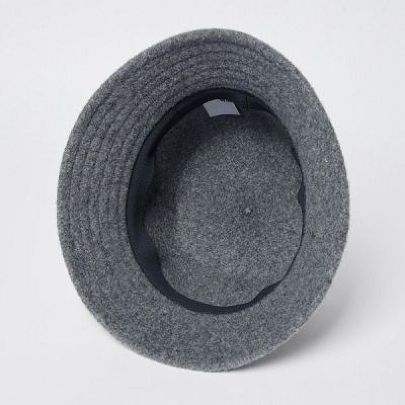 Women Uniqlo Adjustable Wool Bucket Hats Grey | 2155414