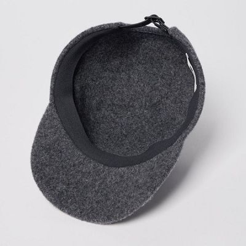 Women Uniqlo Adjustable Wool Caps Grey | 8486832