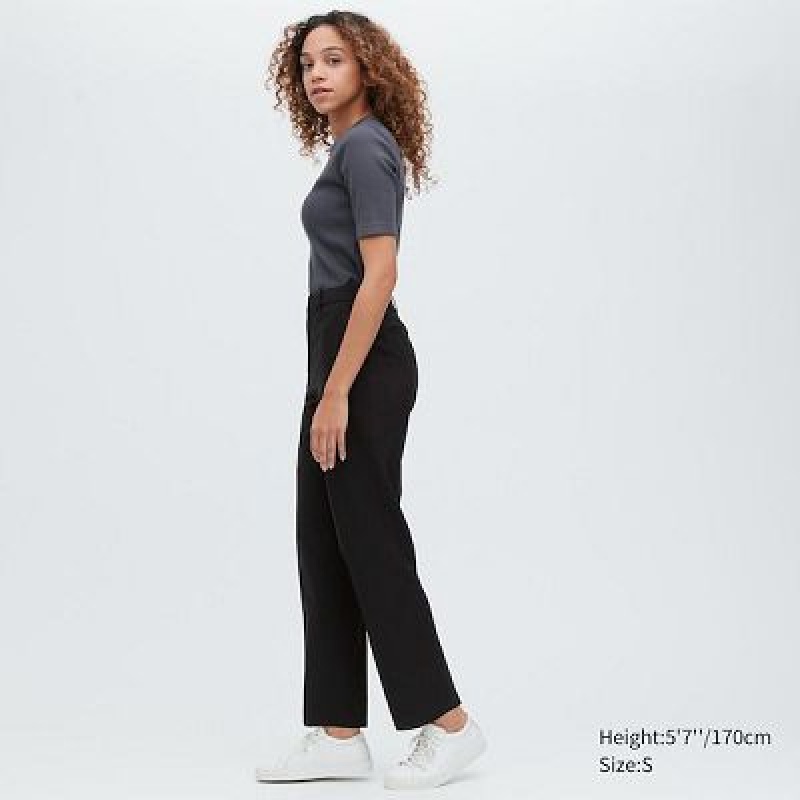 Women Uniqlo AirSense Pants Black | 7482177