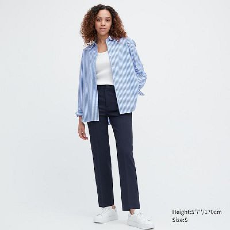 Women Uniqlo AirSense Pants Navy | 8265450
