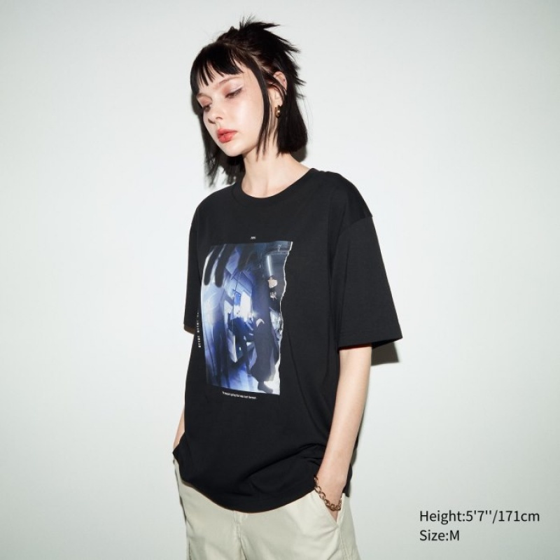 Women Uniqlo Anime JUJUTSU KAISEN Season 2 UT Short-Sleeve T Shirts Black | 2826482