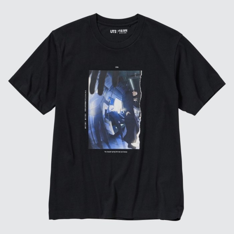 Women Uniqlo Anime JUJUTSU KAISEN Season 2 UT Short-Sleeve T Shirts Black | 2826482
