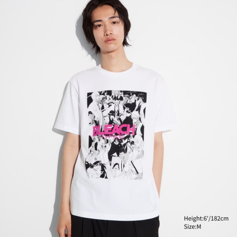 Women Uniqlo BLEACH: Thousand-Year Blood War UT Short-Sleeve T Shirts White | 4350003