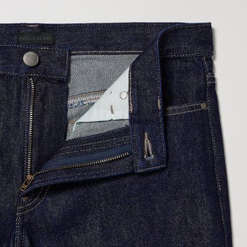Women Uniqlo Baggy Jeans Navy | 3437199