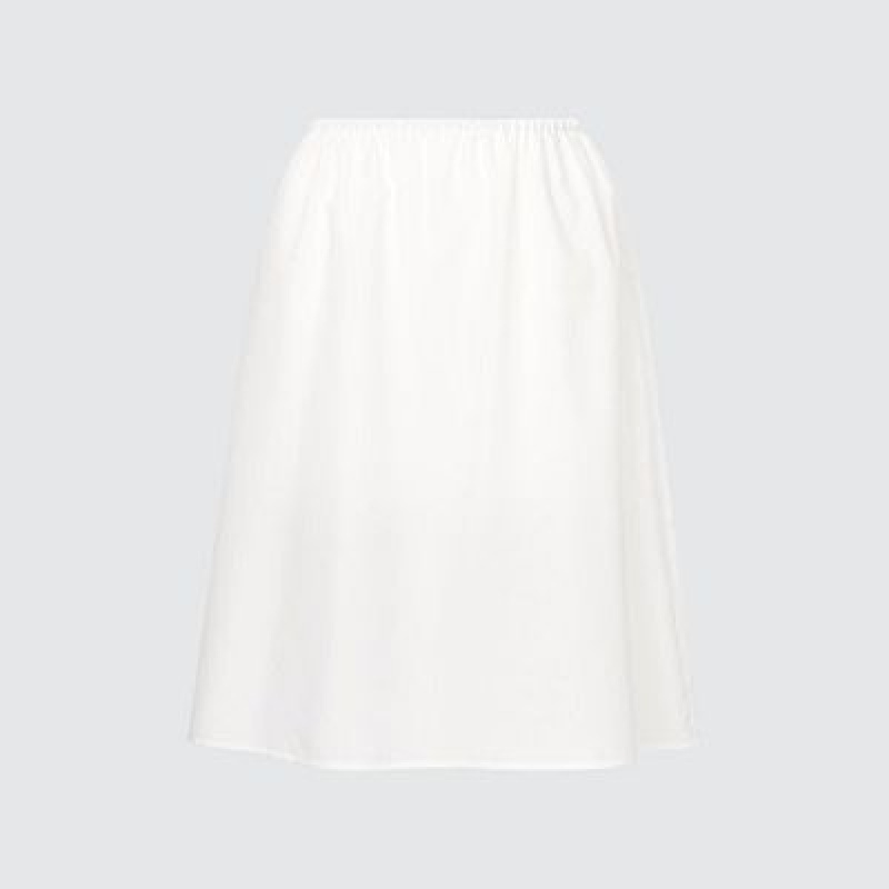 Women Uniqlo Balloon Sleeve Short-Sleeve Dress White | 9005724