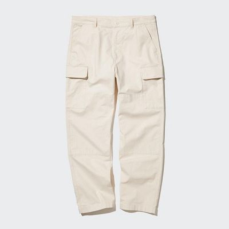 Women Uniqlo Cargo Pants Beige | 590147