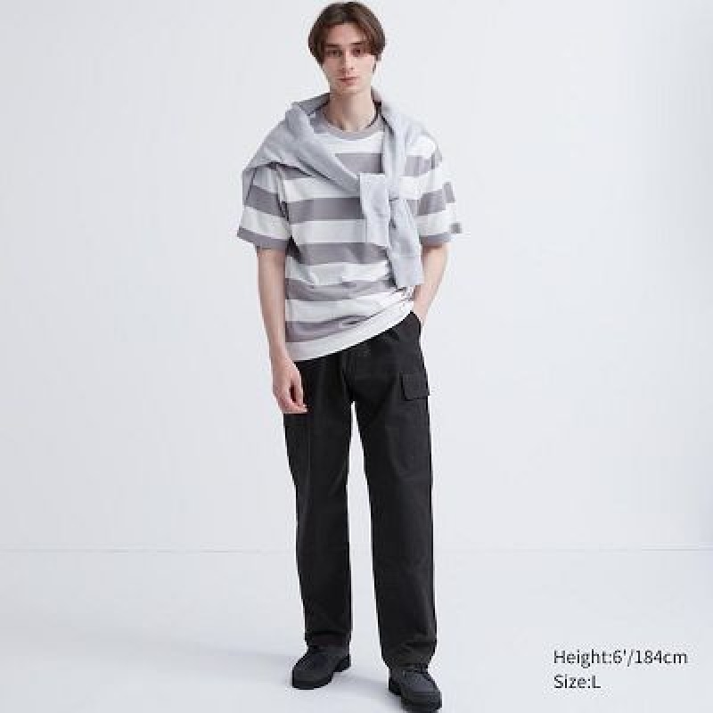 Women Uniqlo Cargo Pants Black | 8182704