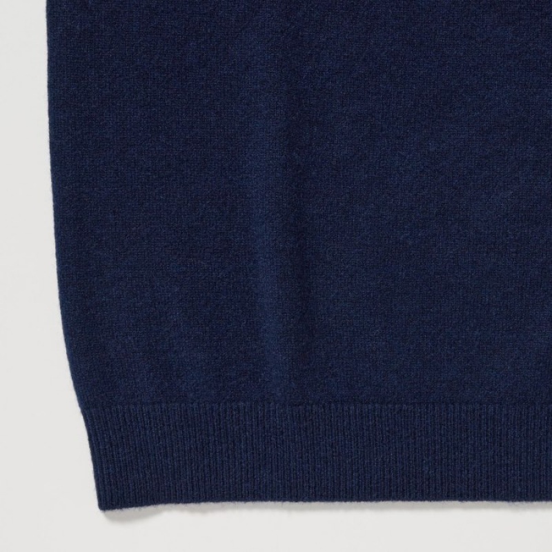 Women Uniqlo Cashmere Crew Neck Long-sleeve Sweaters Pink | 8040924