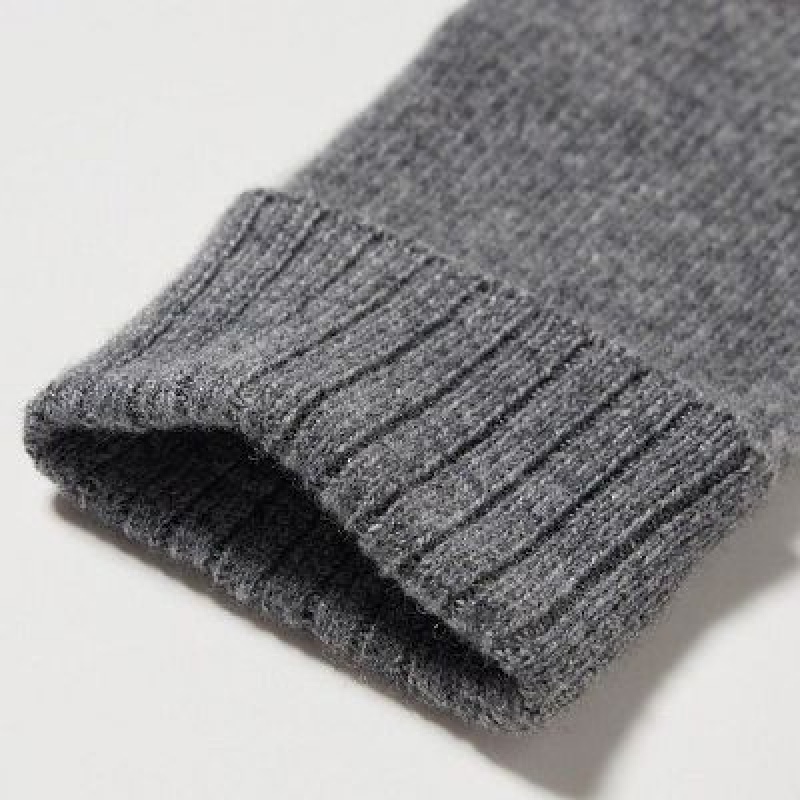 Women Uniqlo Cashmere Knitted Gloves Grey | 1154838