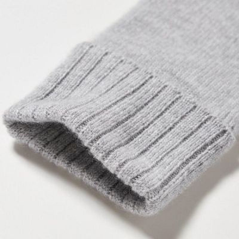 Women Uniqlo Cashmere Knitted Gloves Grey | 3022799