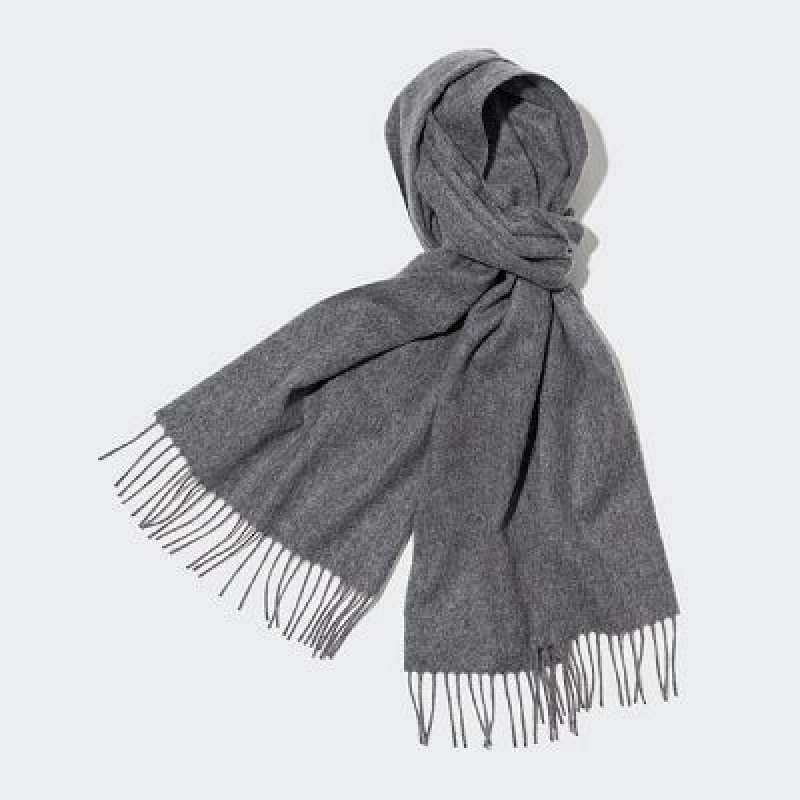 Women Uniqlo Cashmere Scarves Grey | 2717619