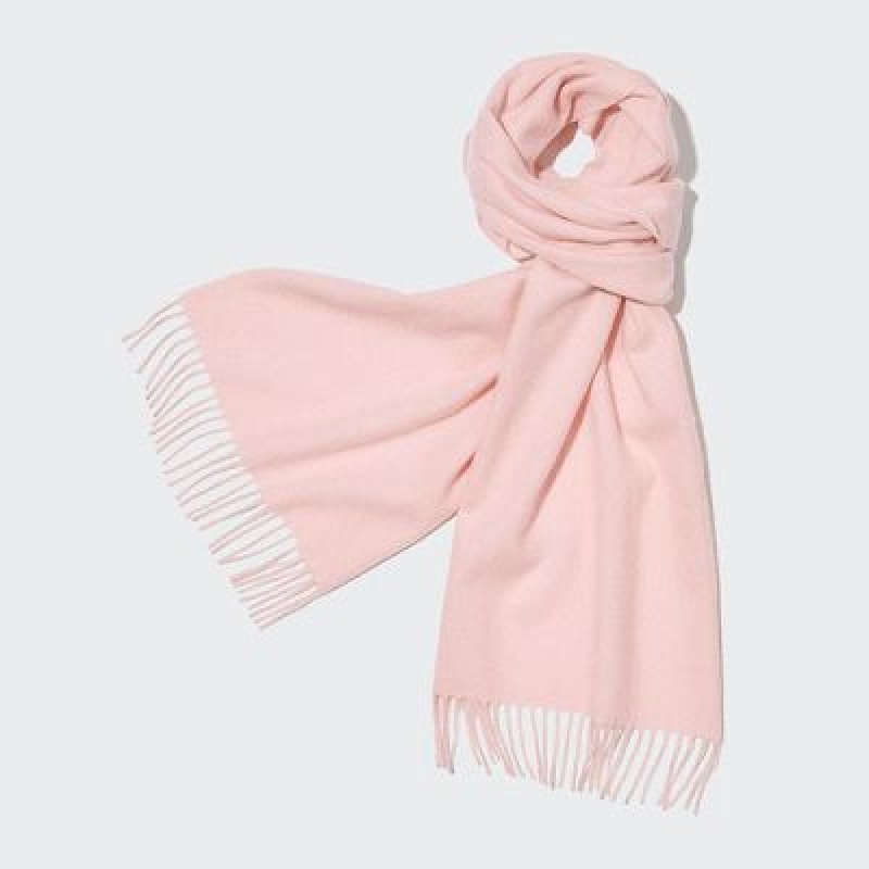 Women Uniqlo Cashmere Scarves Pink | 4986413