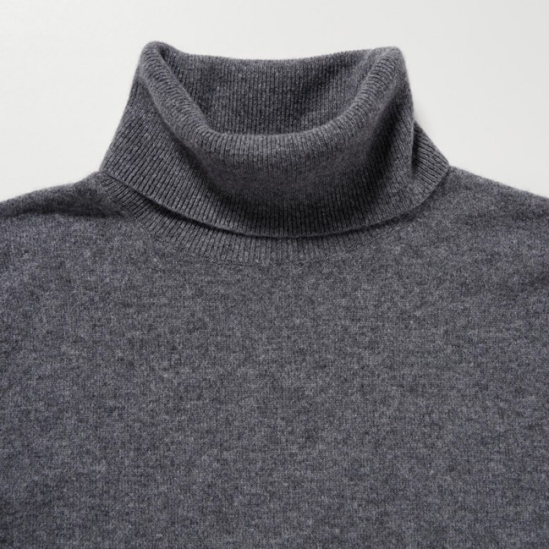 Women Uniqlo Cashmere Turtleneck Sweaters Yellow | 2766884