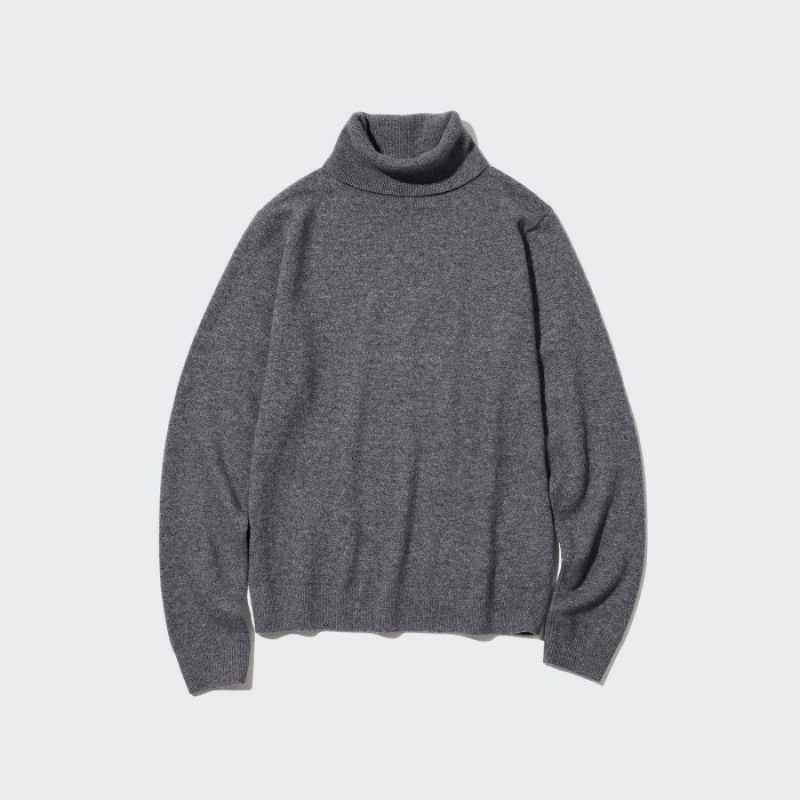 Women Uniqlo Cashmere Turtleneck Sweaters Pink | 2174503