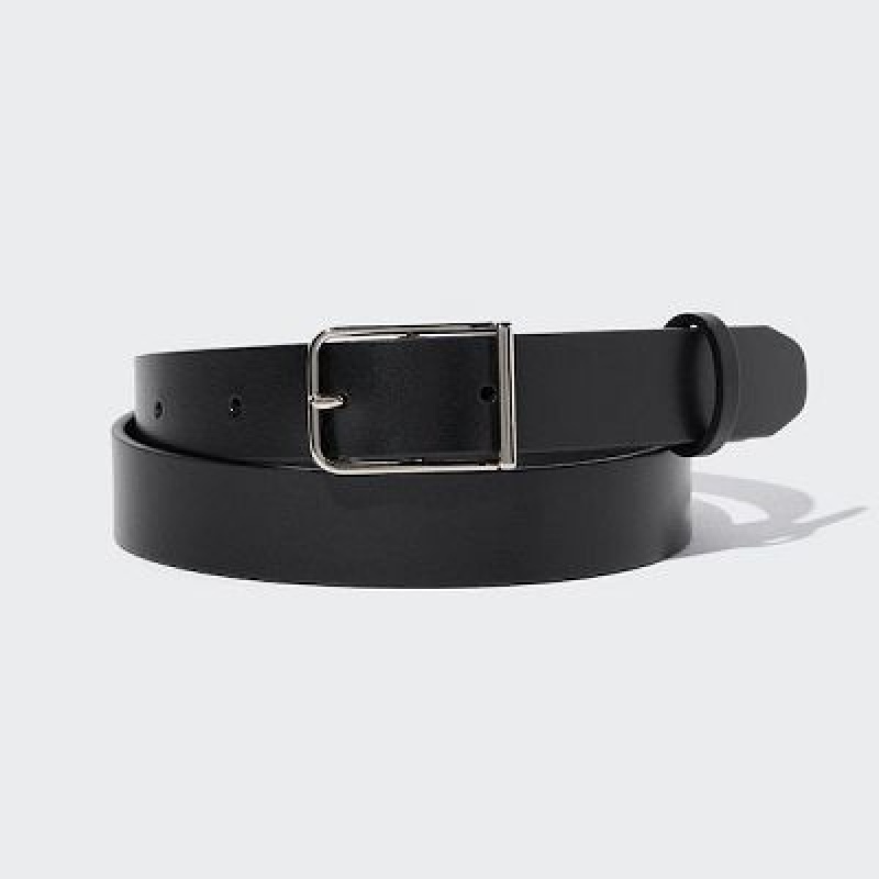 Women Uniqlo Clean Belts Black | 7536673