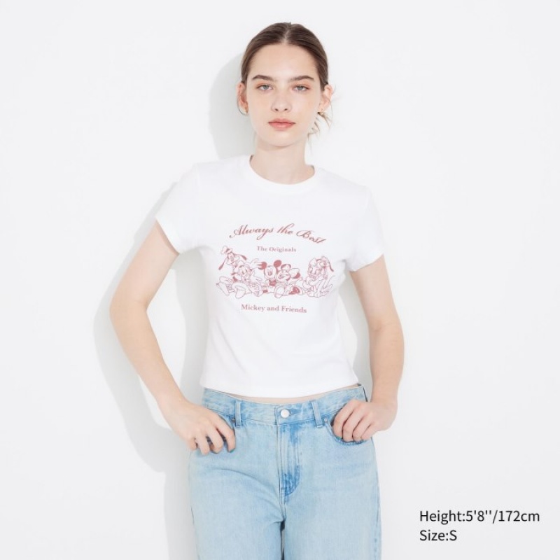Women Uniqlo Collection UT Short-Sleeve T Shirts White | 7881980