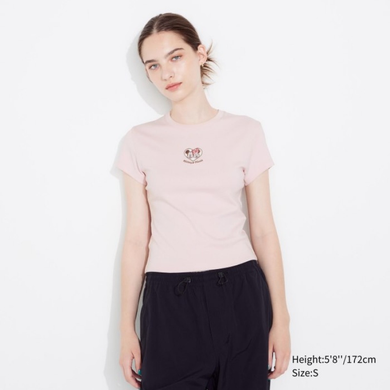 Women Uniqlo Collection UT Short-Sleeve T Shirts Pink | 4670857