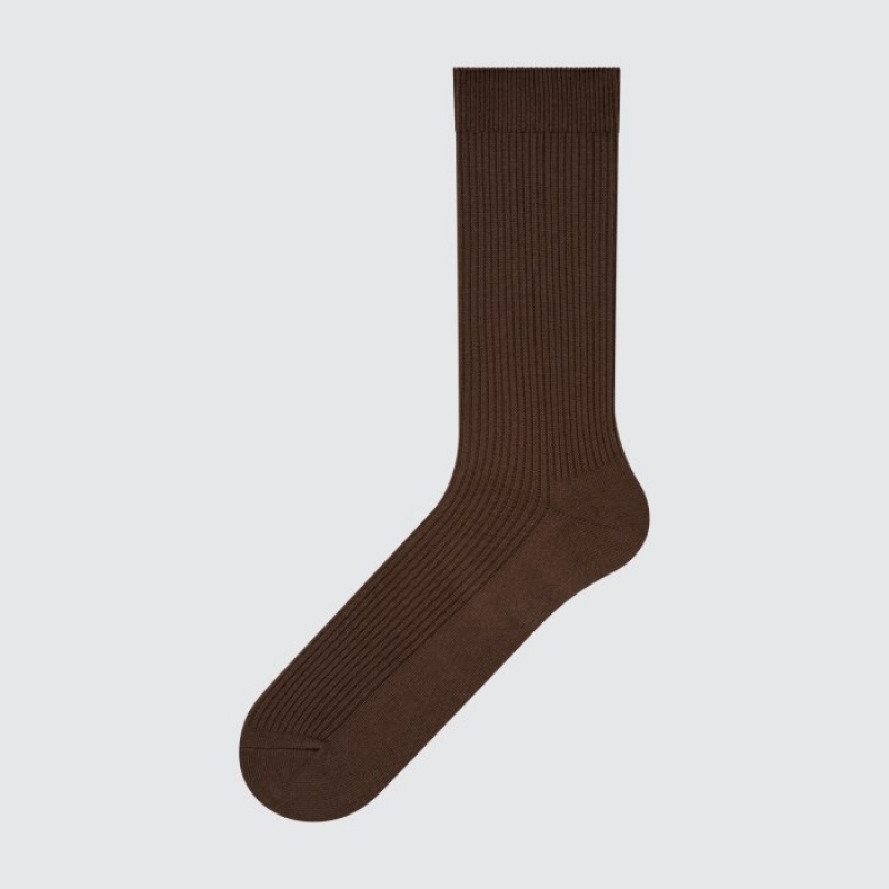 Women Uniqlo Colorful 50 Socks Brown | 2675340