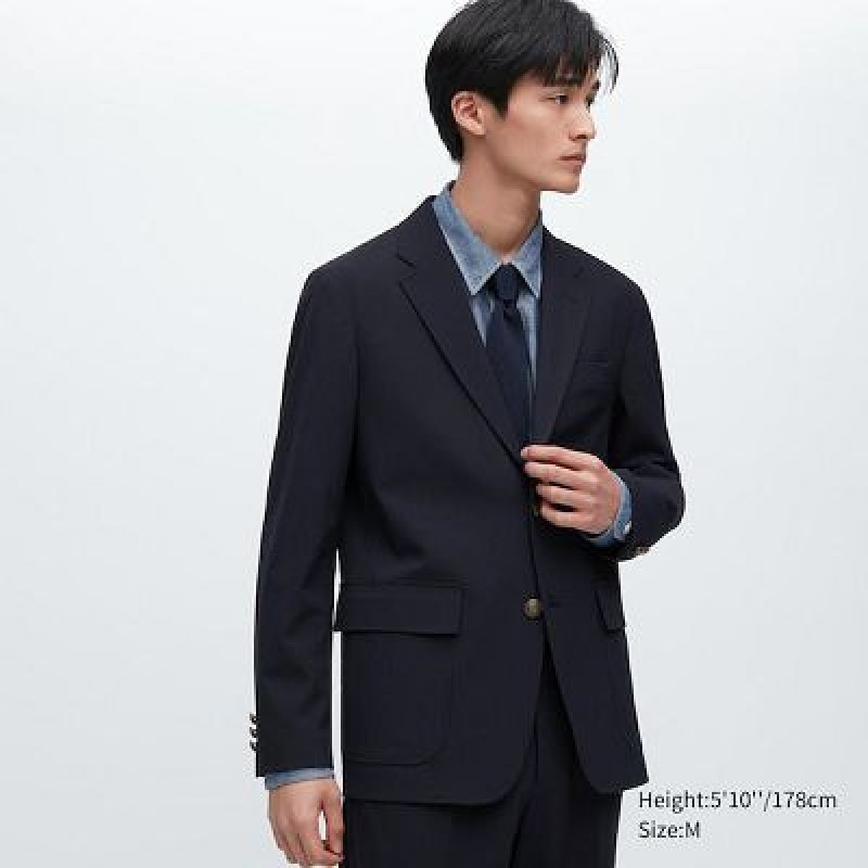 Women Uniqlo Comfort Blazers Navy | 654699