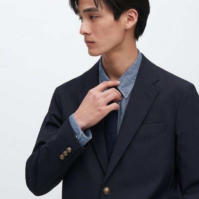 Women Uniqlo Comfort Blazers Navy | 654699