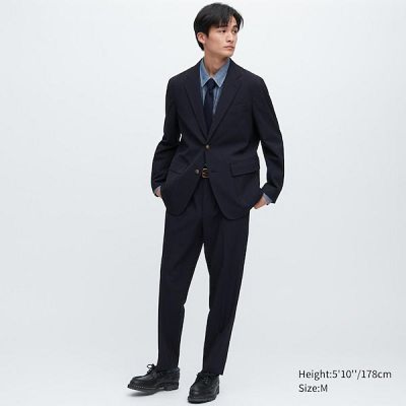 Women Uniqlo Comfort Blazers Navy | 654699