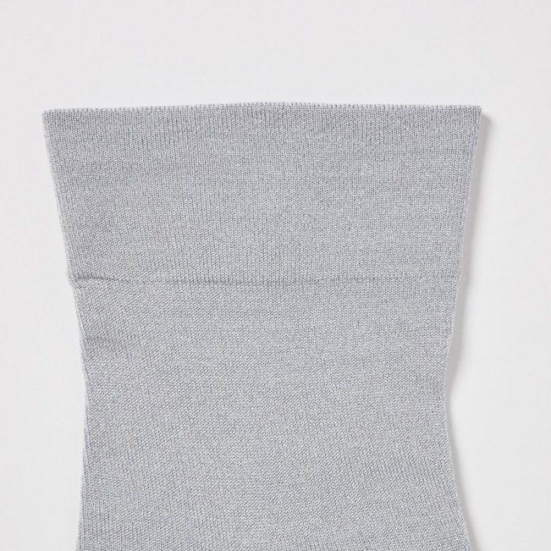 Women Uniqlo Crew Glitter (3 Pairs) Socks Grey | 398167