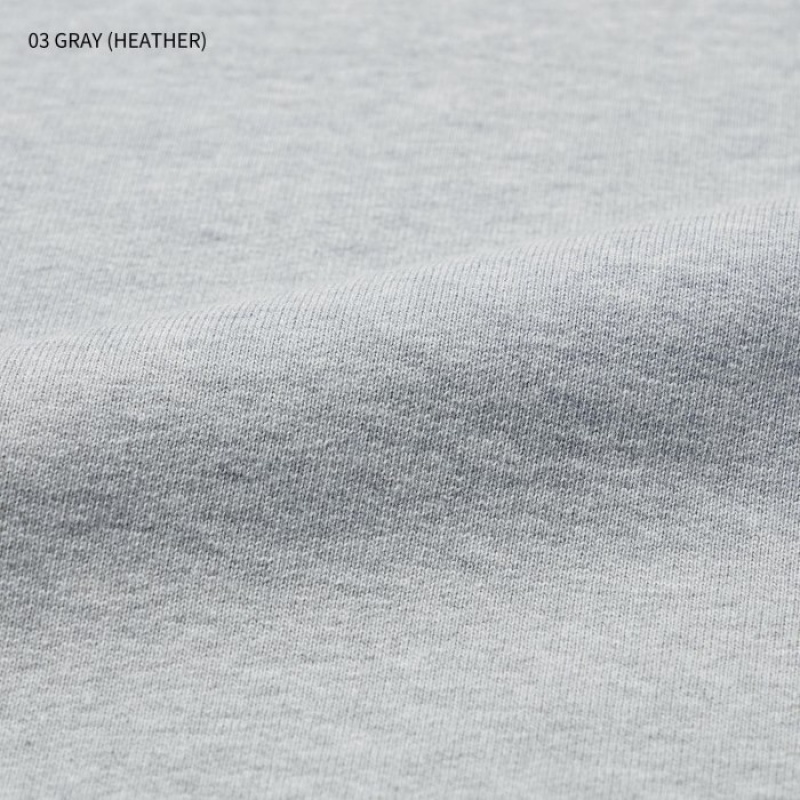 Women Uniqlo Crew Neck Long-Sleeve Sweatshirts Grey | 4895749