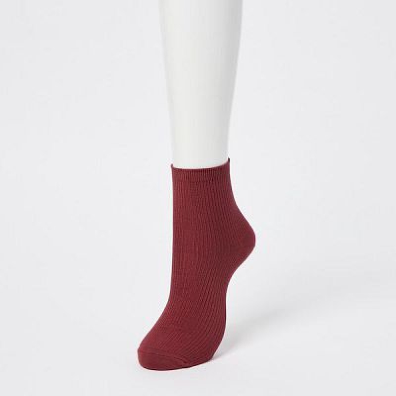 Women Uniqlo Crew Ribbed (3 Pairs) Socks White | 1859451