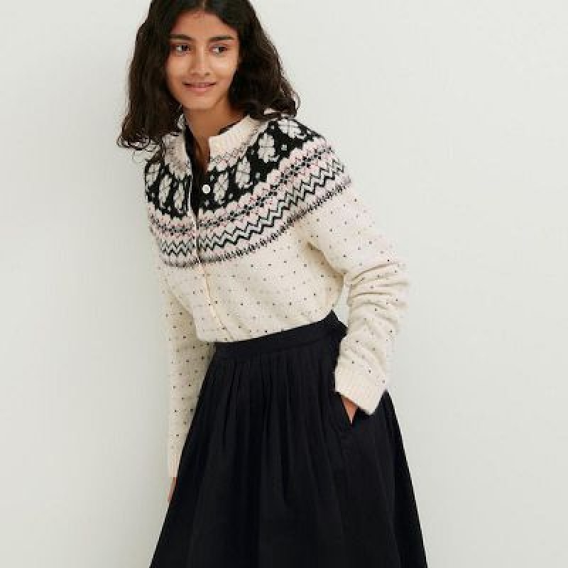 Women Uniqlo Denim Gather Skirts Black | 3540384