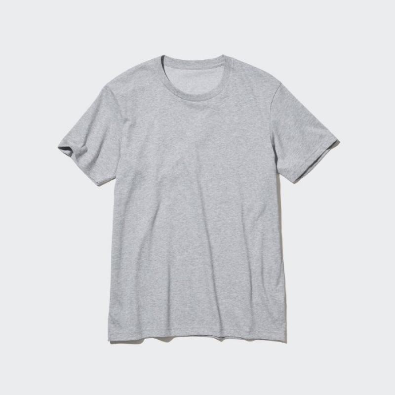 Women Uniqlo Dry Color Crew Neck Short-Sleeve T Shirts Purple | 3635931