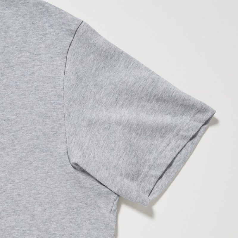 Women Uniqlo Dry Color Crew Neck Short-Sleeve T Shirts Purple | 3635931