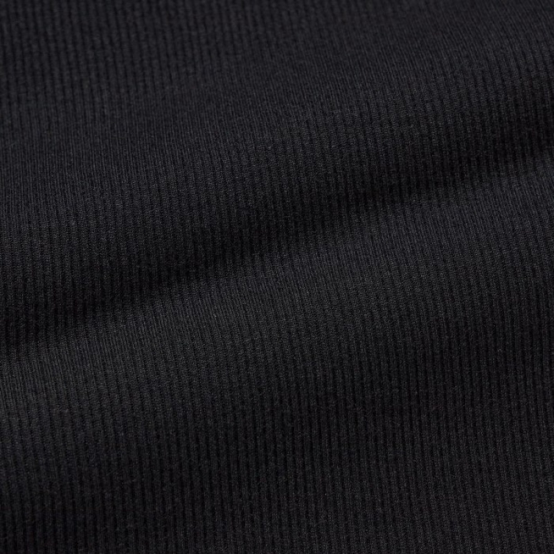 Women Uniqlo Dry Color Ribbed Tank Top Navy | 8087265