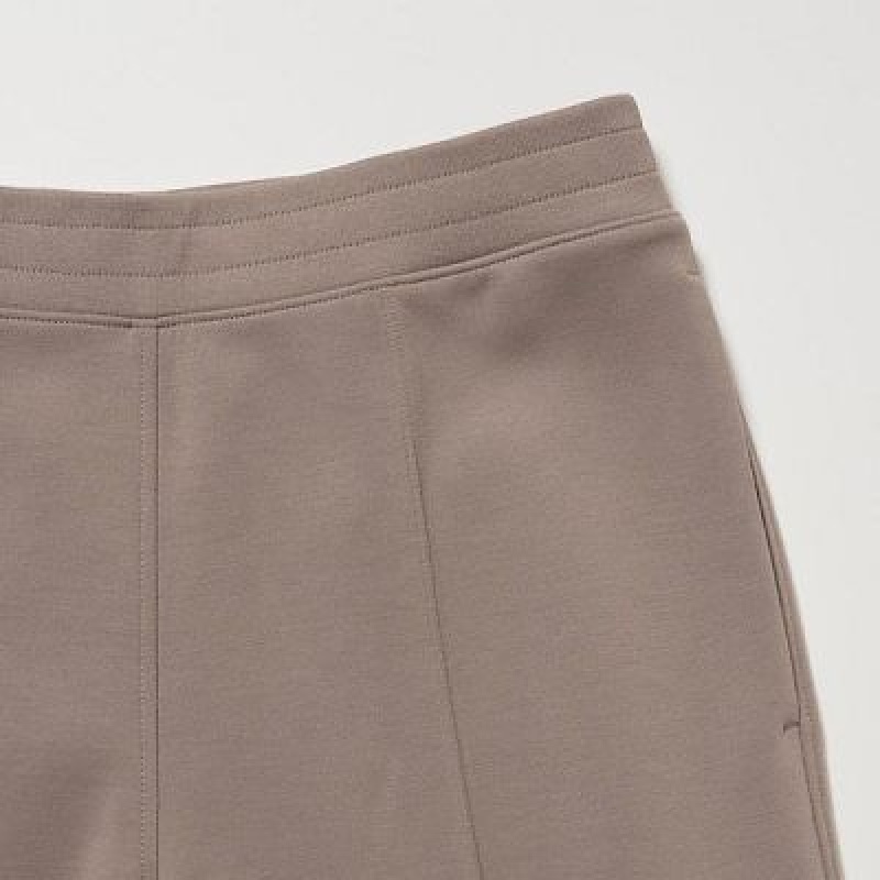 Women Uniqlo Dry Sweat Track Pants Brown | 3569379
