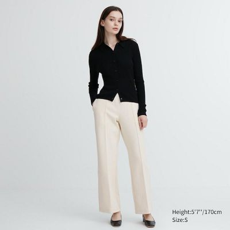 Women Uniqlo Dry Sweat Track Pants White | 886396
