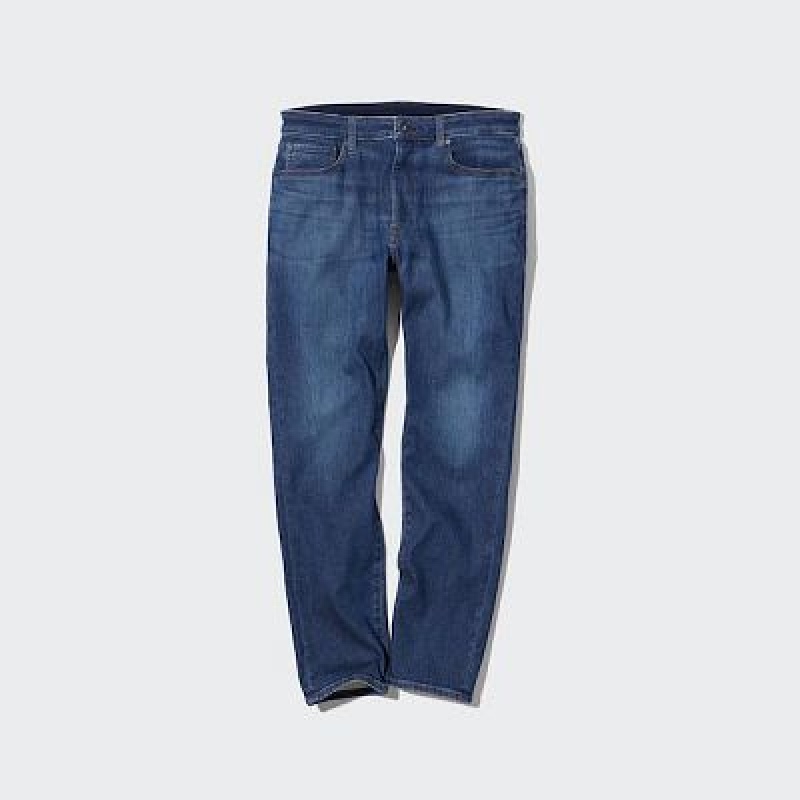 Women Uniqlo EZY Ultra Stretch Jeans Blue | 3708636