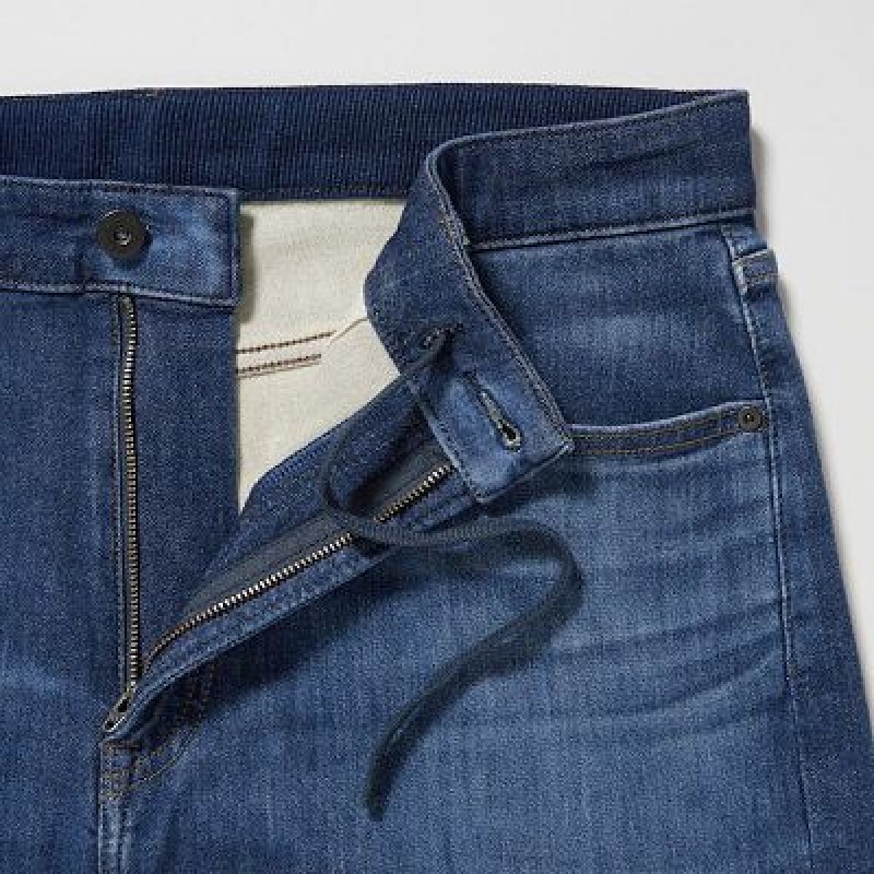 Women Uniqlo EZY Ultra Stretch Jeans Blue | 3975953