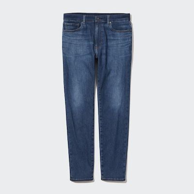 Women Uniqlo EZY Ultra Stretch Jeans Blue | 8495166
