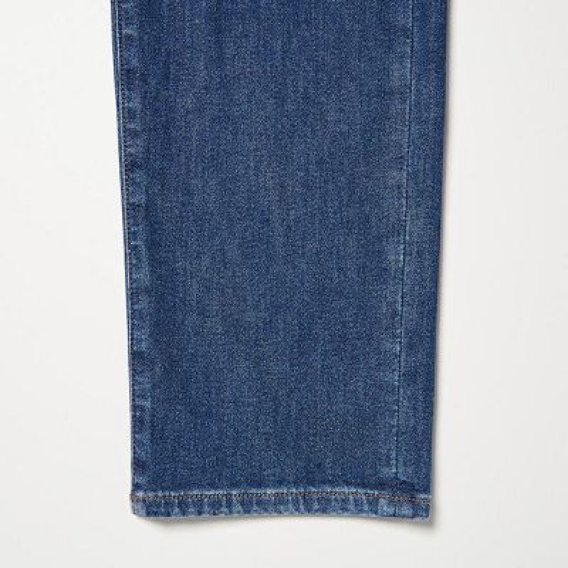 Women Uniqlo EZY Ultra Stretch Jeans Blue | 9382029