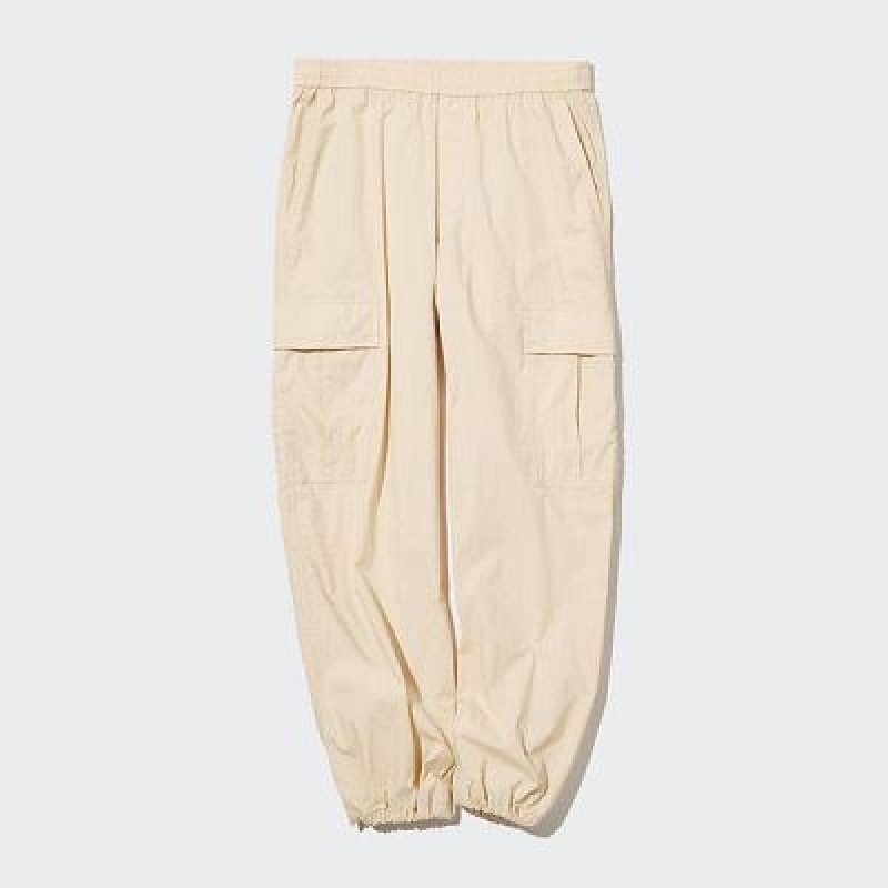 Women Uniqlo Easy Cargo Pants White | 4429780