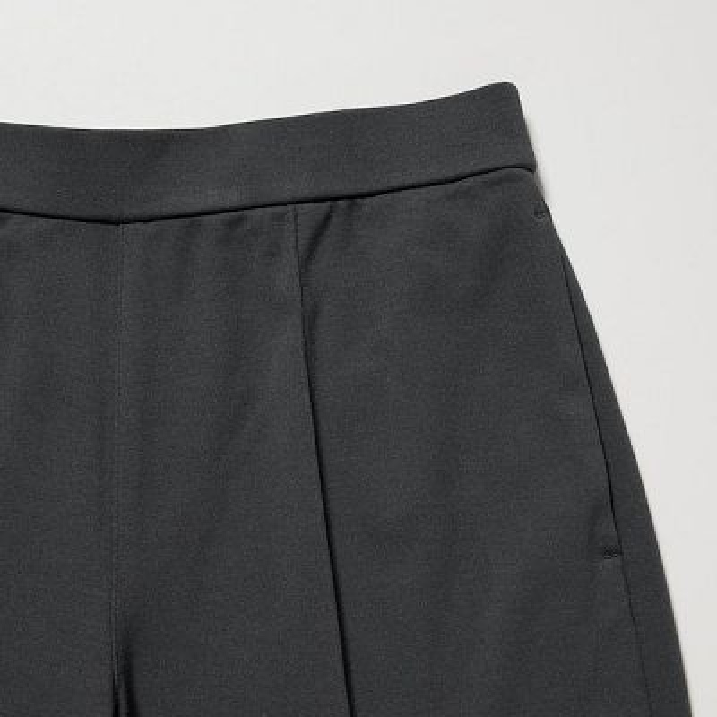 Women Uniqlo Easy Wide Straight Pants Grey | 3770615