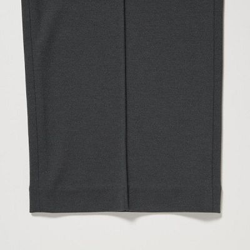 Women Uniqlo Easy Wide Straight Pants Grey | 3770615