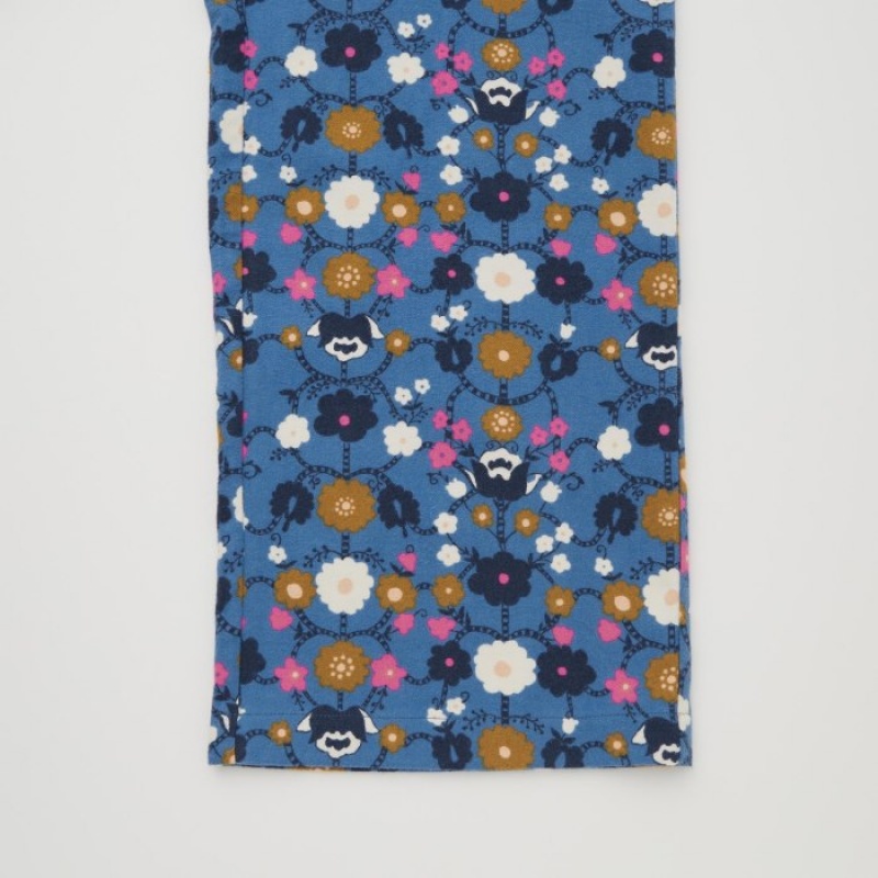 Women Uniqlo Flannel Lounge Pants Blue | 5561327